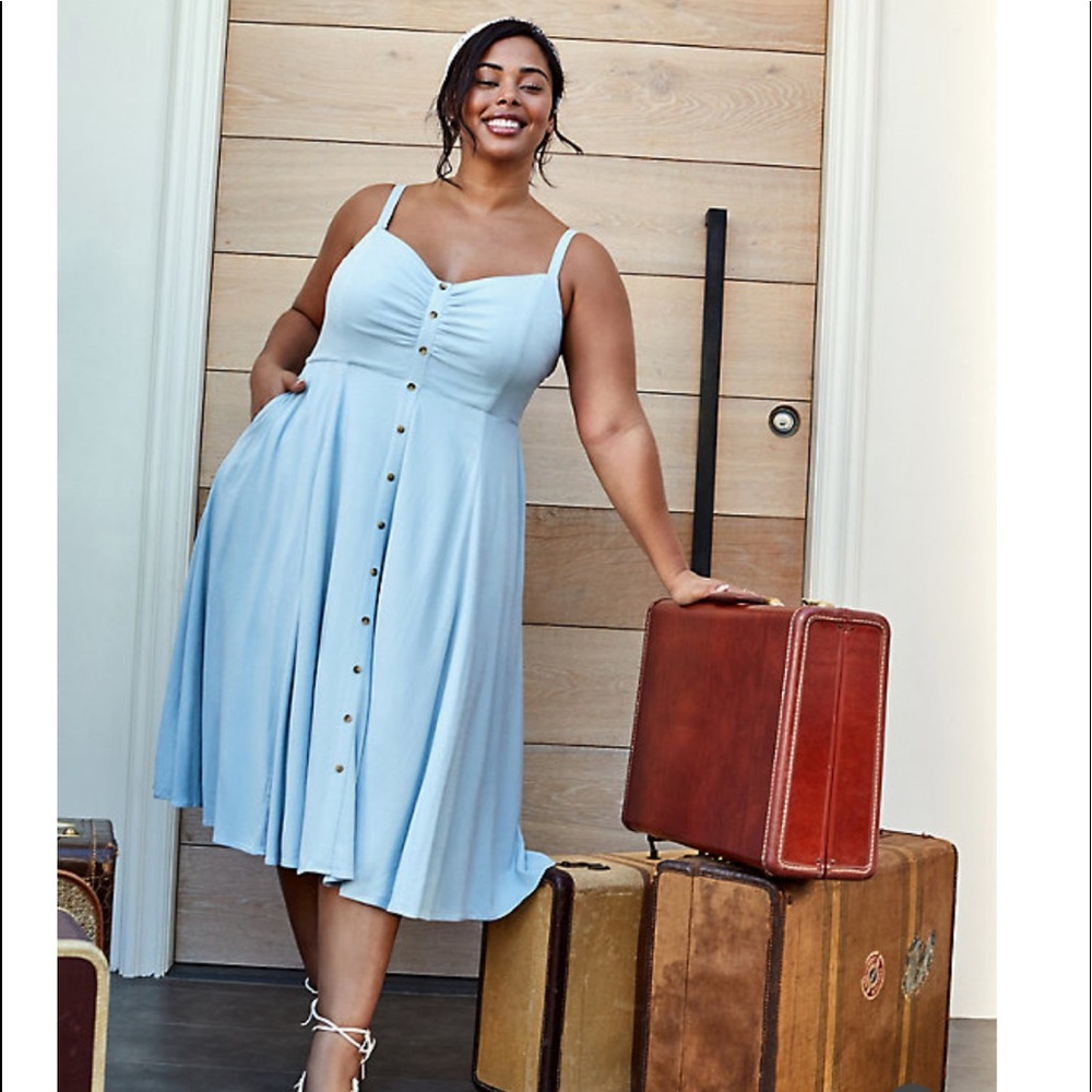 Torrid button front midi dress BNWT!